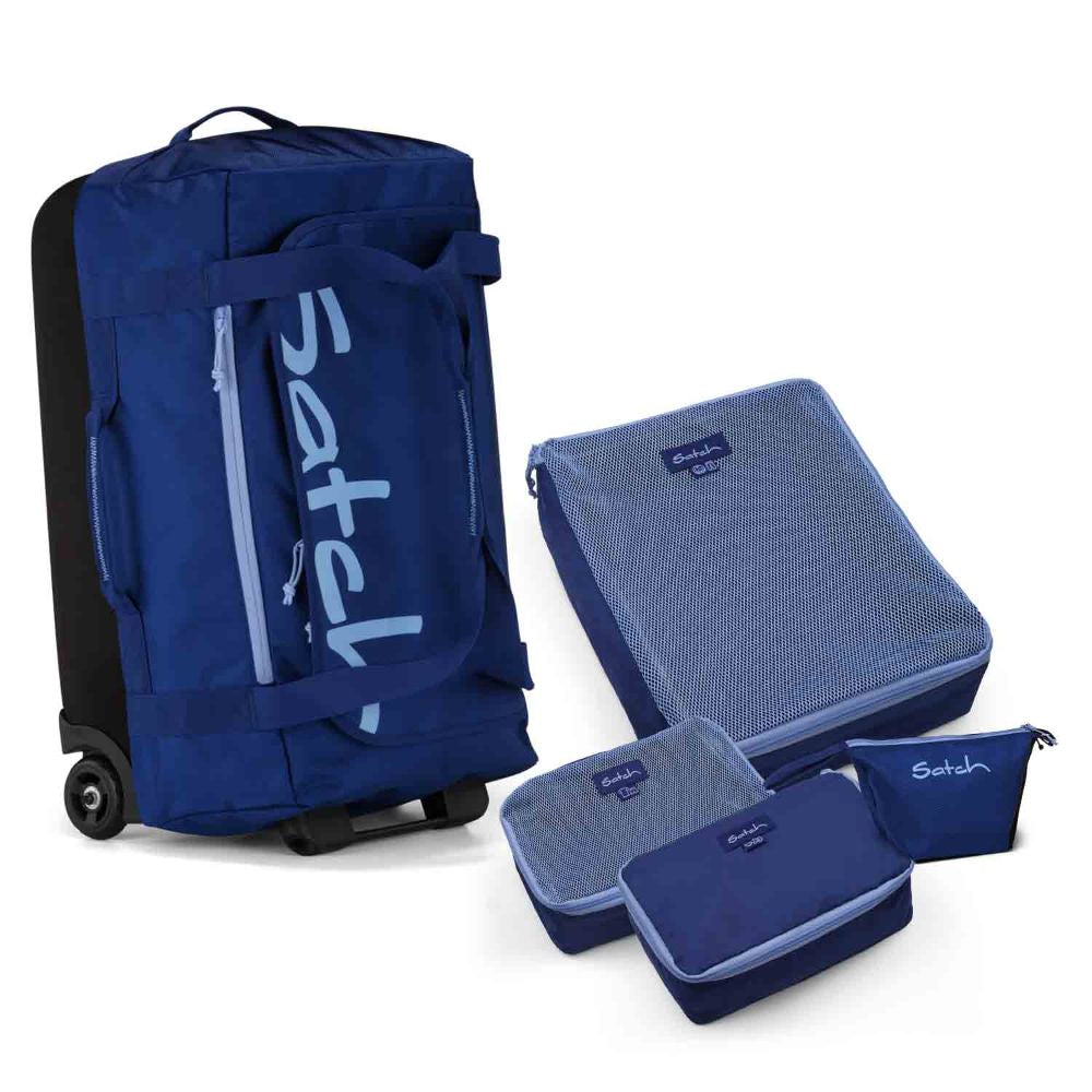Satch Quest Rollenreisetasche Jet Blue Set 5tlg.