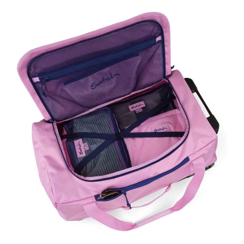 Satch Quest Rollenreisetasche Jet Pink Set 5tlg.