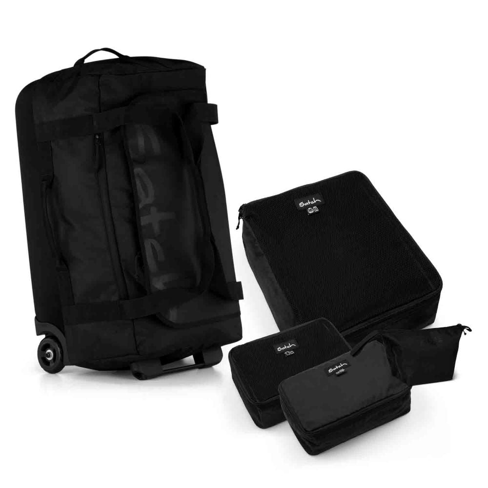 Satch Quest Rollenreisetasche Jet Black Set 5tlg.