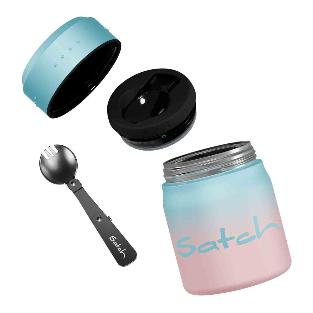 Satch Thermo Lunchbox Light Blue Graffiti 4tlg.