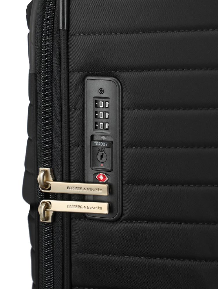 Travelite Barbara Stepp Black 4 Doppelrollen Trolley L 80 cm