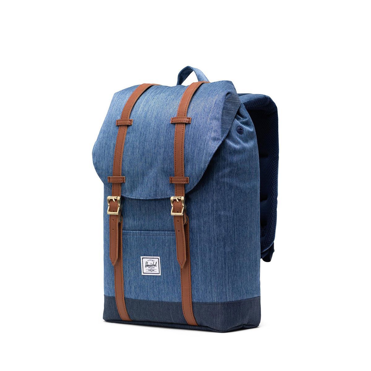 Herschel Retreat Faded Denim/ Indigo Denim Rucksack Mid Volume