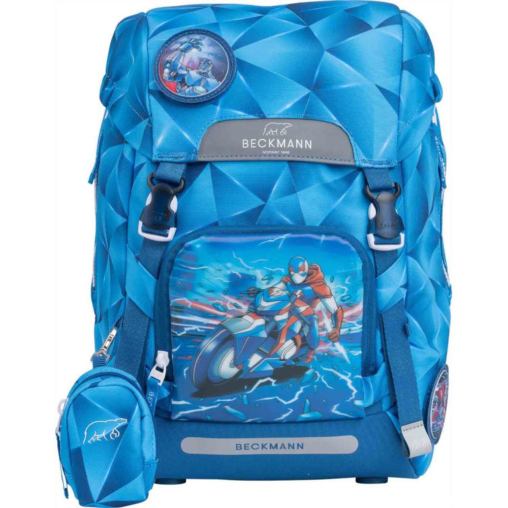 Beckmann Classic Blue Lightning Schulrucksack Set 6tlg.