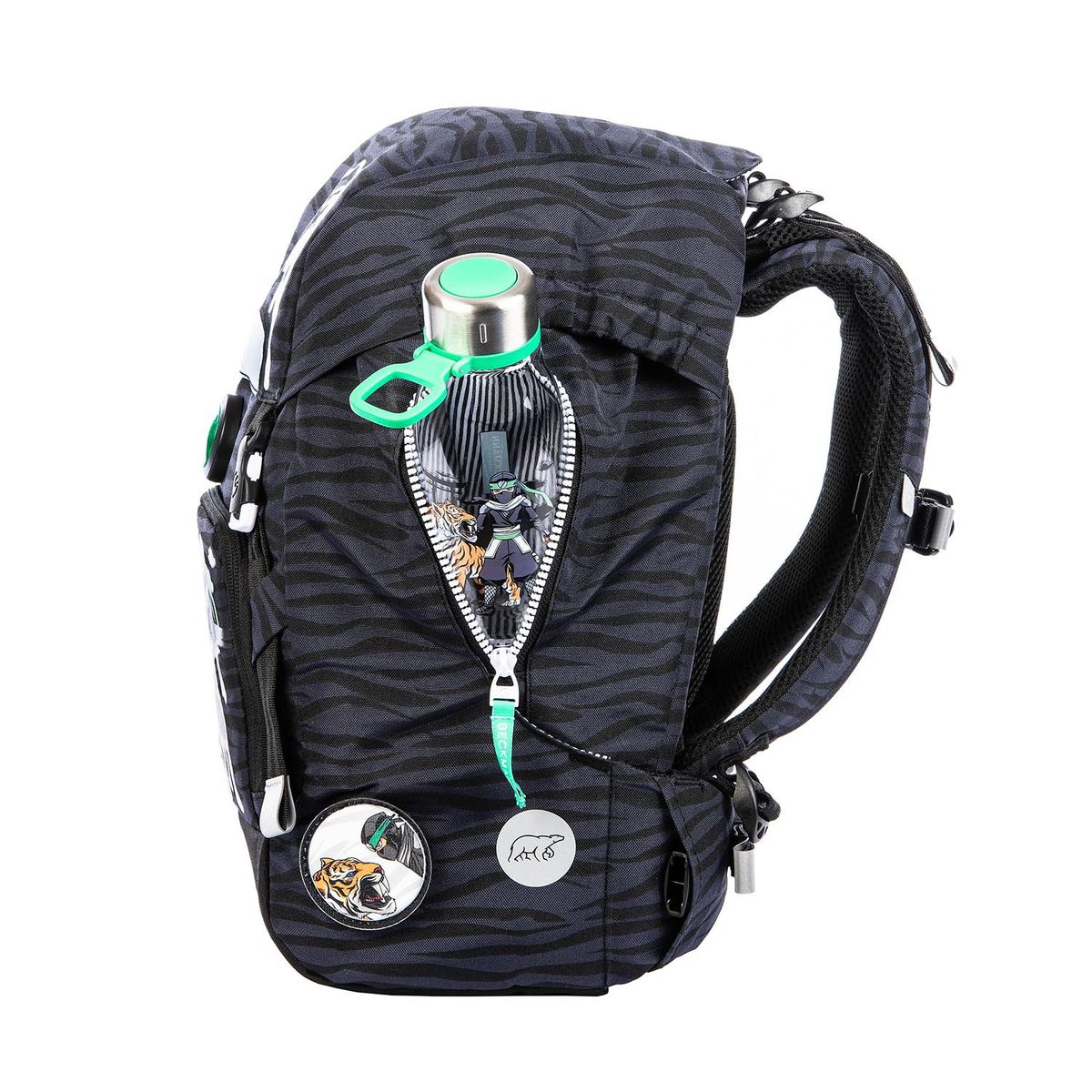 Beckmann Classic 22 Ninja Schulrucksack Set 3tlg.