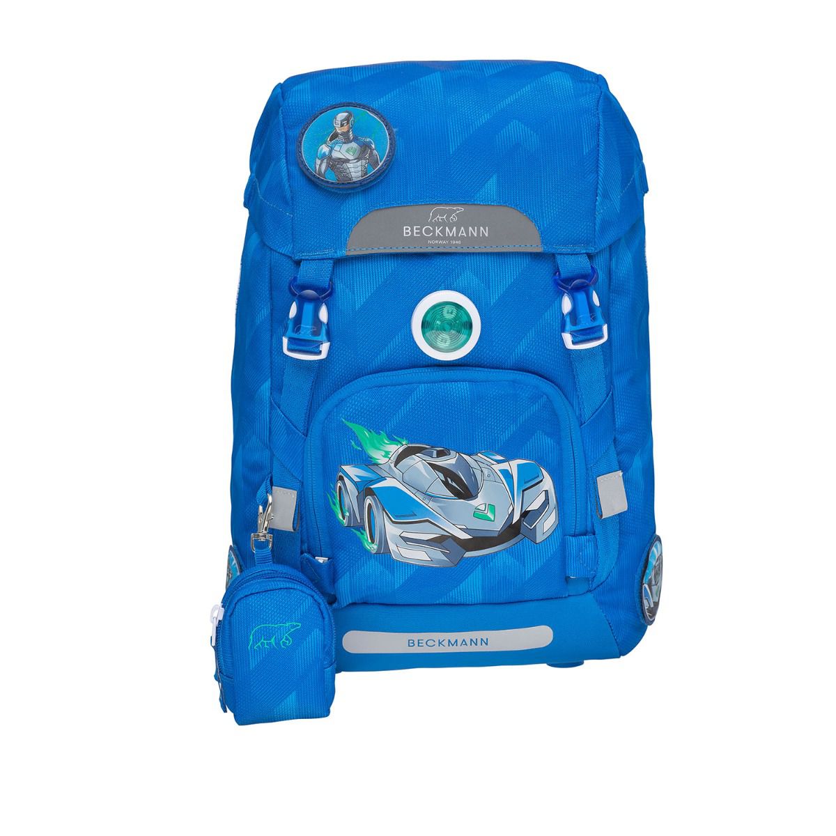 Beckmann Classic Supercar Blue Schulrucksack Set 6tlg. Exclusiv Kollektion