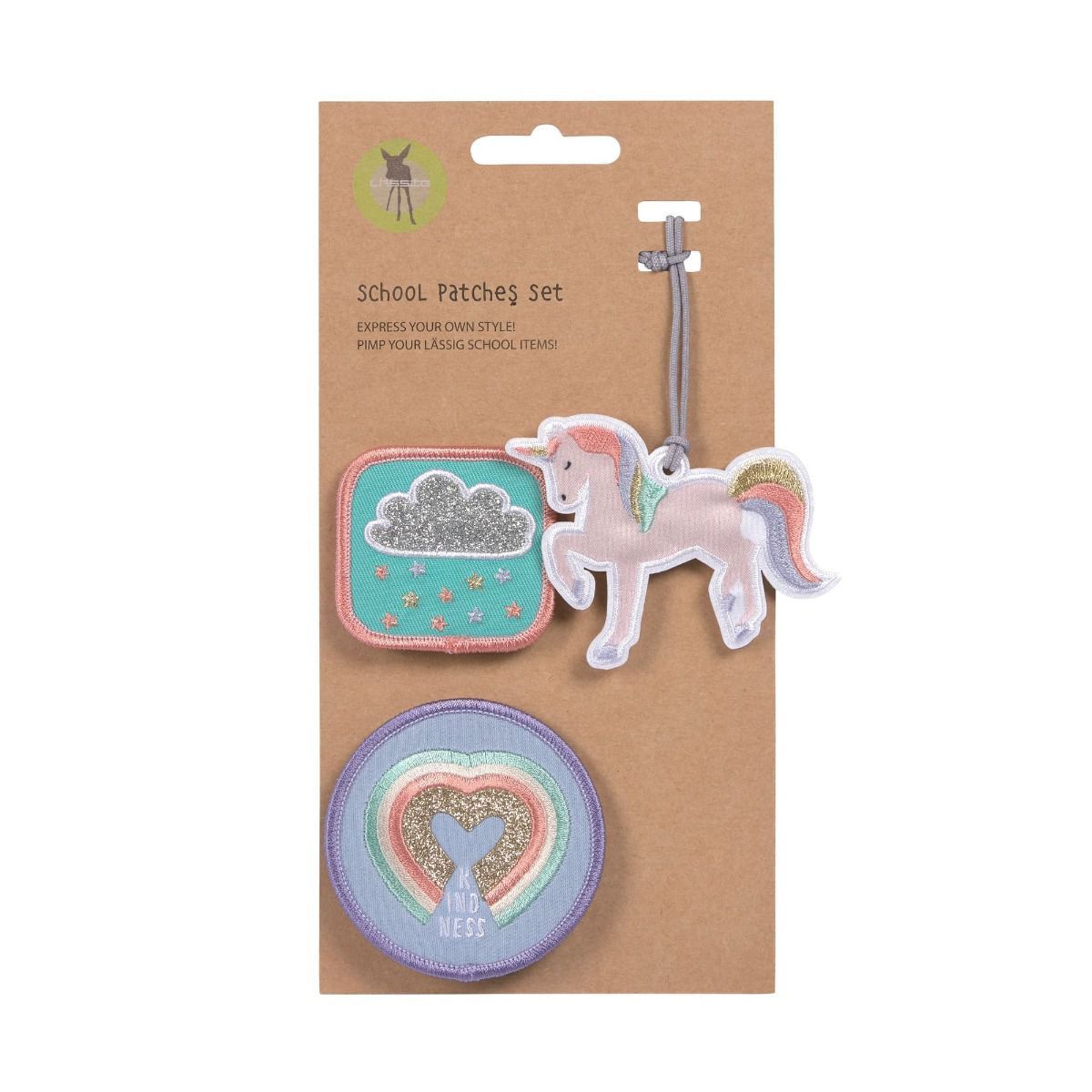 Lässig Unicorn Glitter School Patches Set 3tlg.