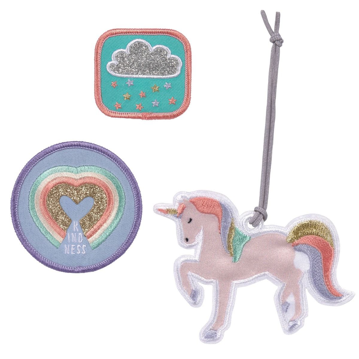 Lässig Unicorn Glitter School Patches Set 3tlg.