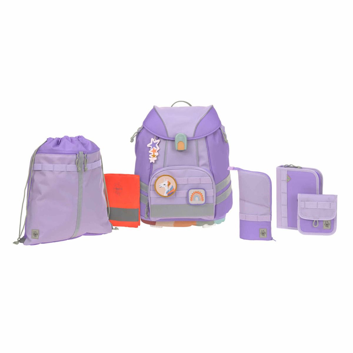 Lässig Flexy Unique Violet Lavender Schulrucksack Set 7tlg.