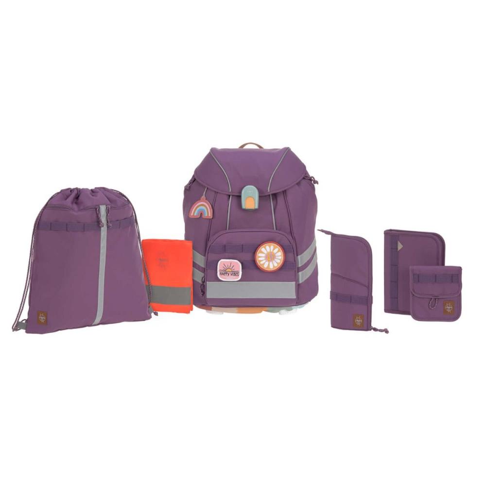 Lässig Flexy Unique Purple Schulrucksack Set 7tlg.