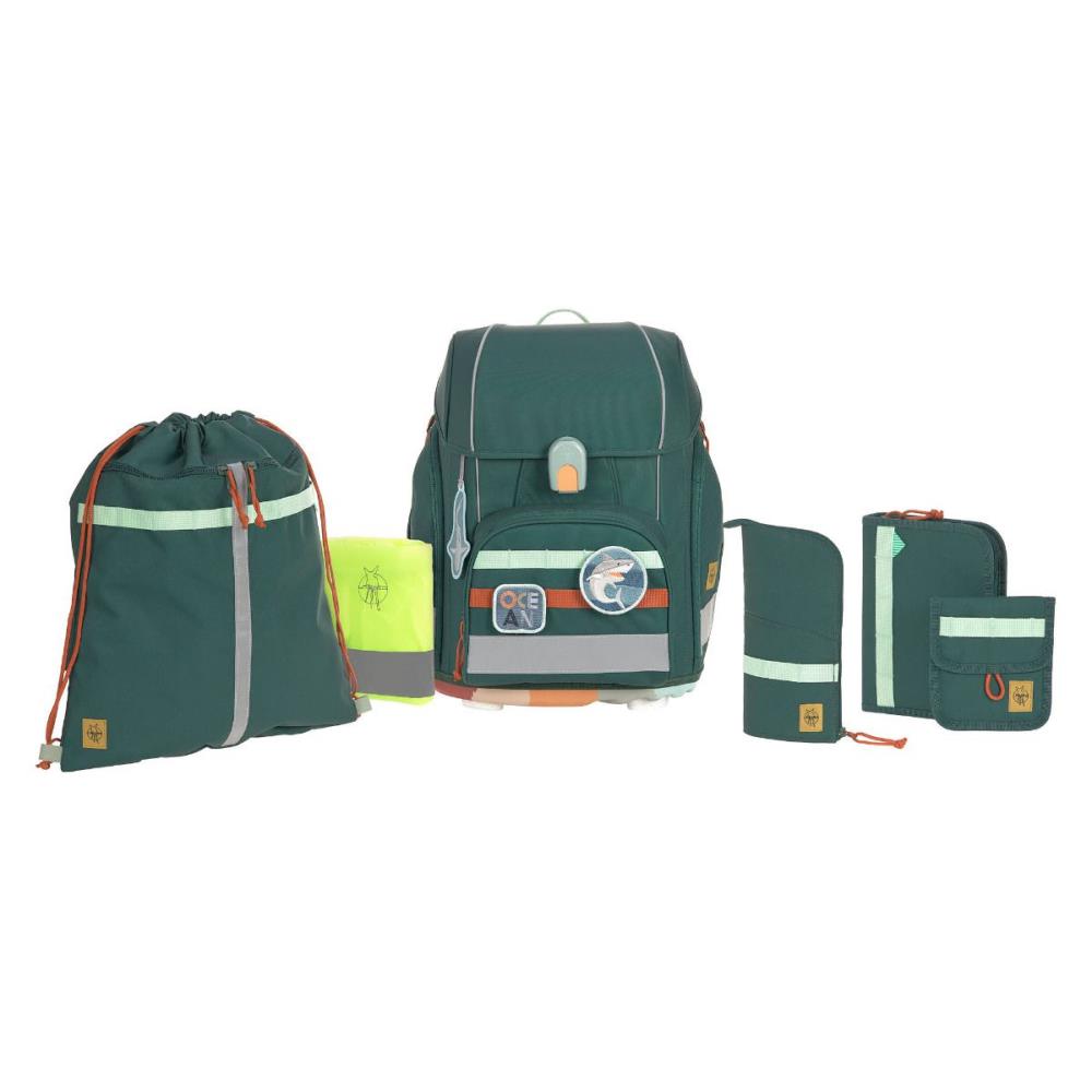 Lässig Boxy Unique Dark Green Ocean Edition Schulranzen Set 7tlg.