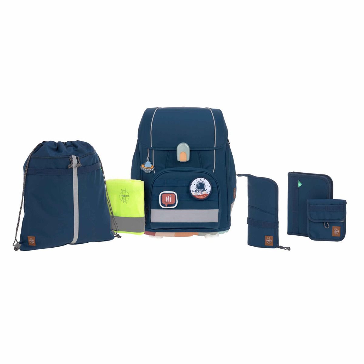 Lässig Boxy Unique Navy Schulranzen Set 7tlg.