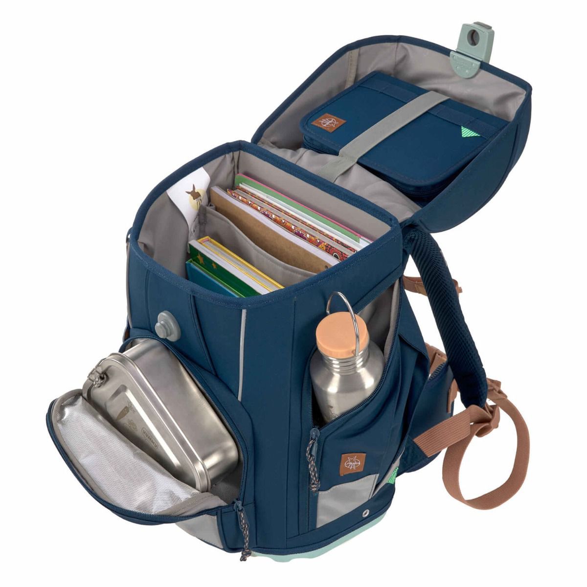 Lässig Boxy Unique Navy Schulranzen Set 7tlg.