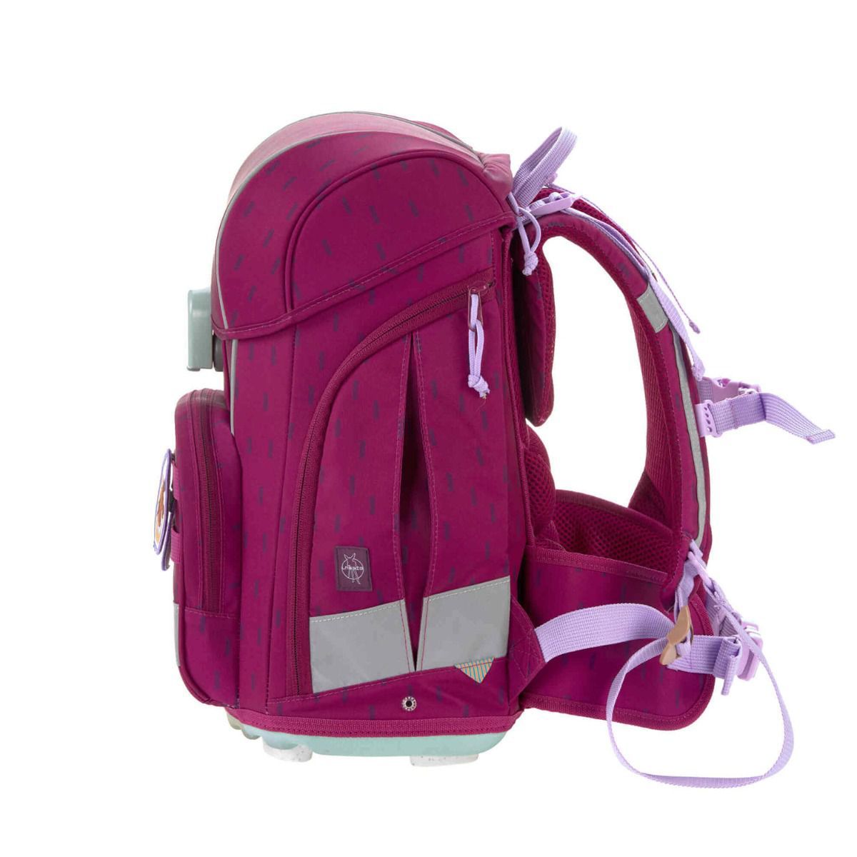 Lässig Boxy Unique Speckles Berry Schulranzen Set 7tlg.