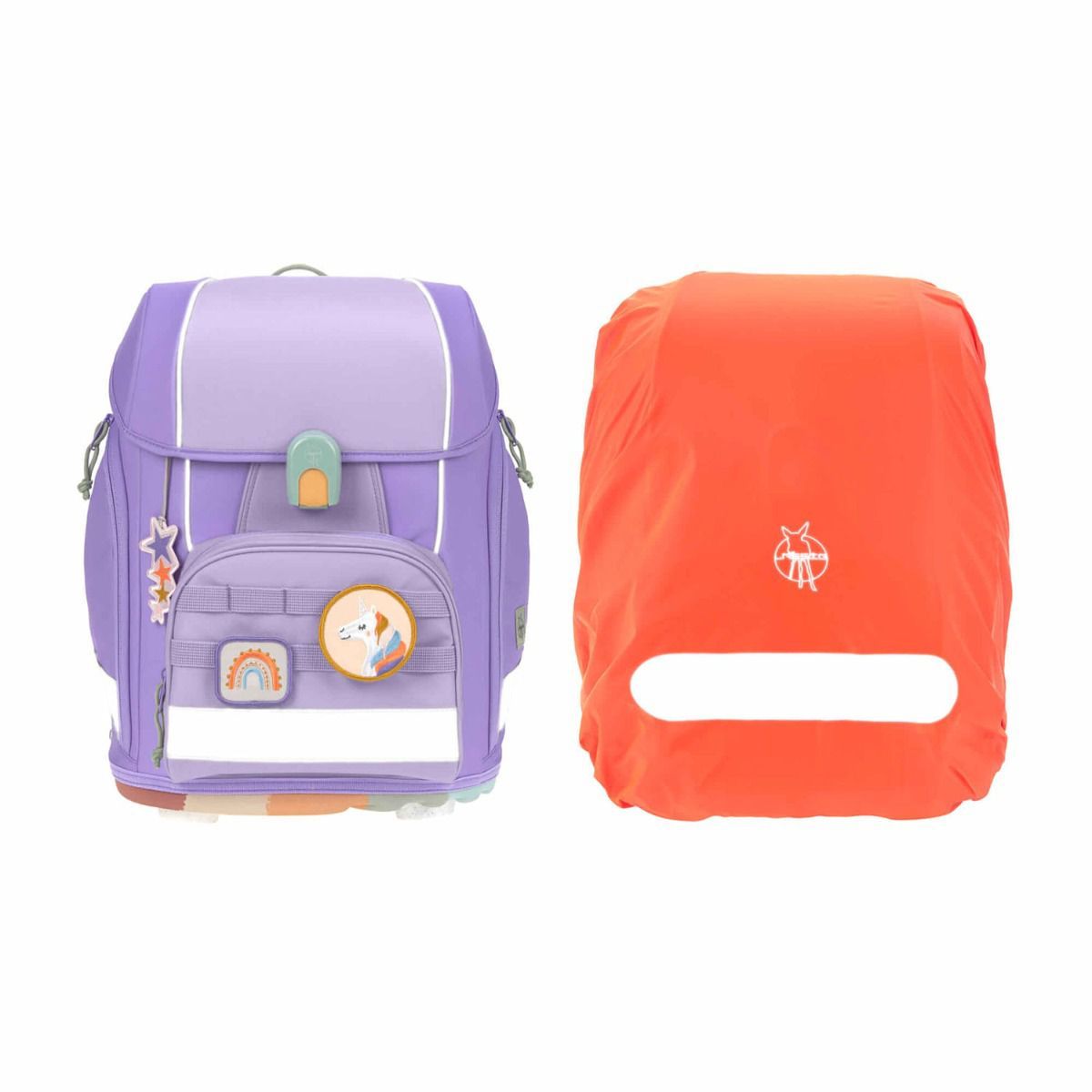 Lässig Boxy Unique Violet Lavender Schulranzen Set 7tlg.