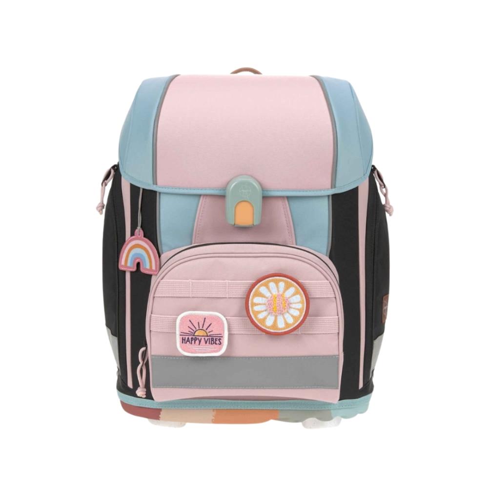 Lässig Boxy Unique Rose Blue Black Schulranzen Set 7tlg.