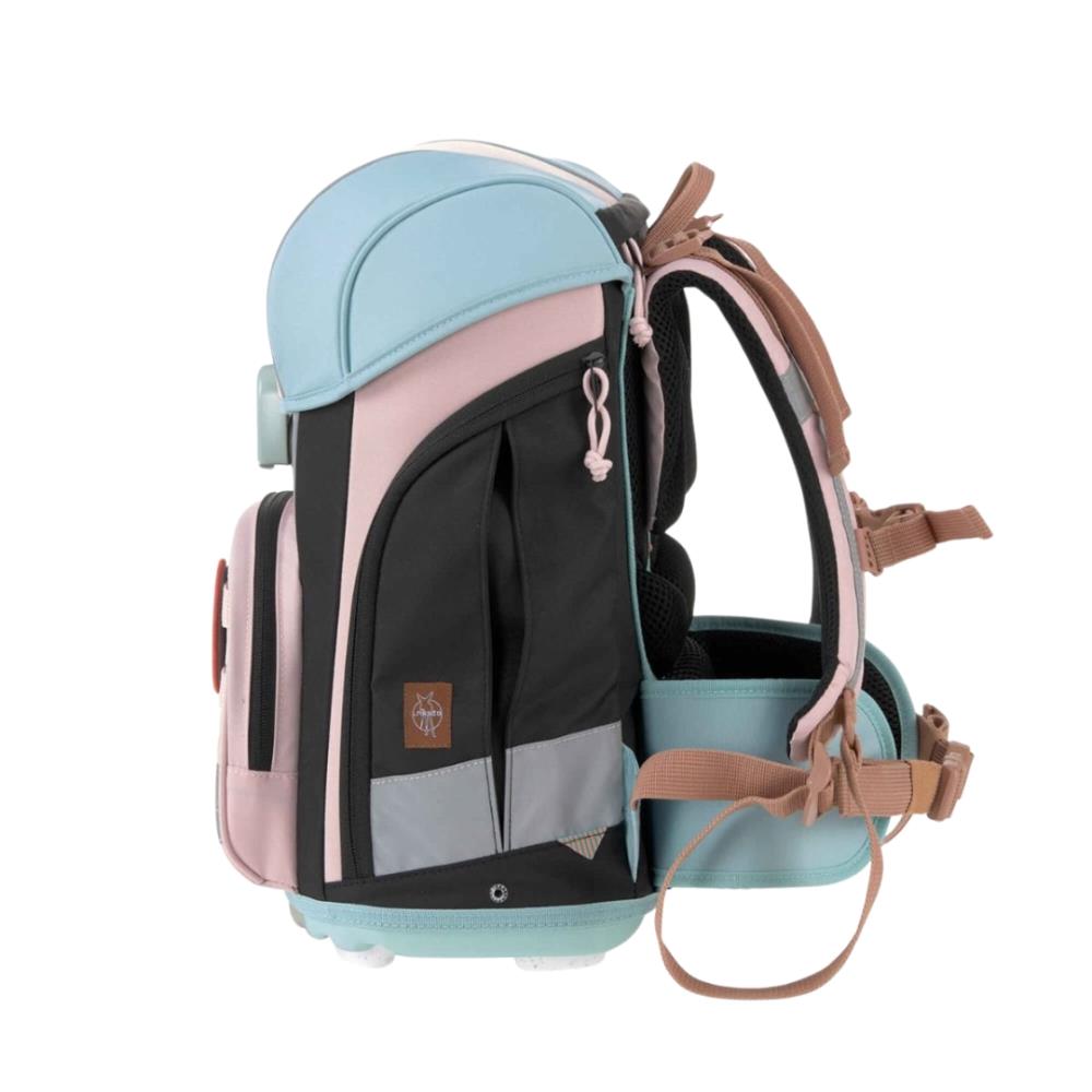 Lässig Boxy Unique Rose Blue Black Schulranzen Set 7tlg.