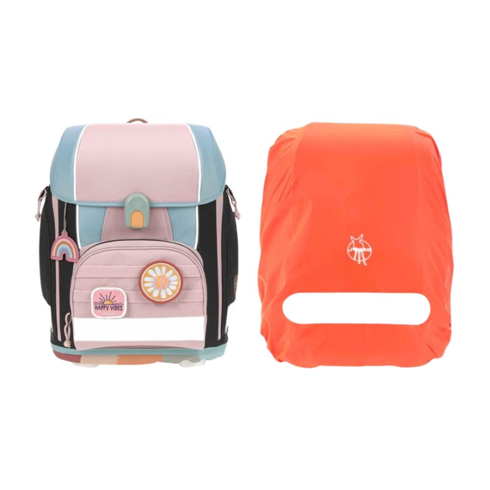 Lässig Boxy Unique Rose Blue Black Schulranzen Set 7tlg.