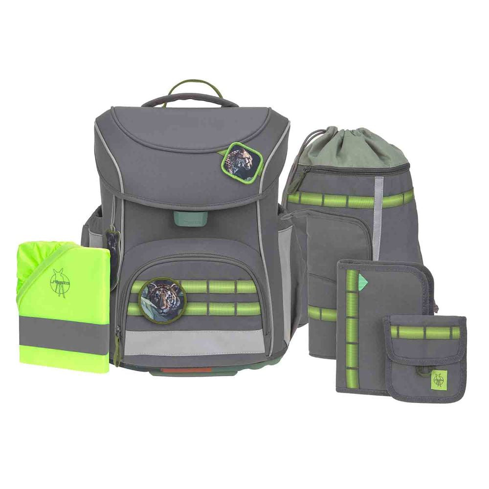 lässig aufbewahrung Lässig Slim Unique Anthracite Schulranzen Set 7tlg