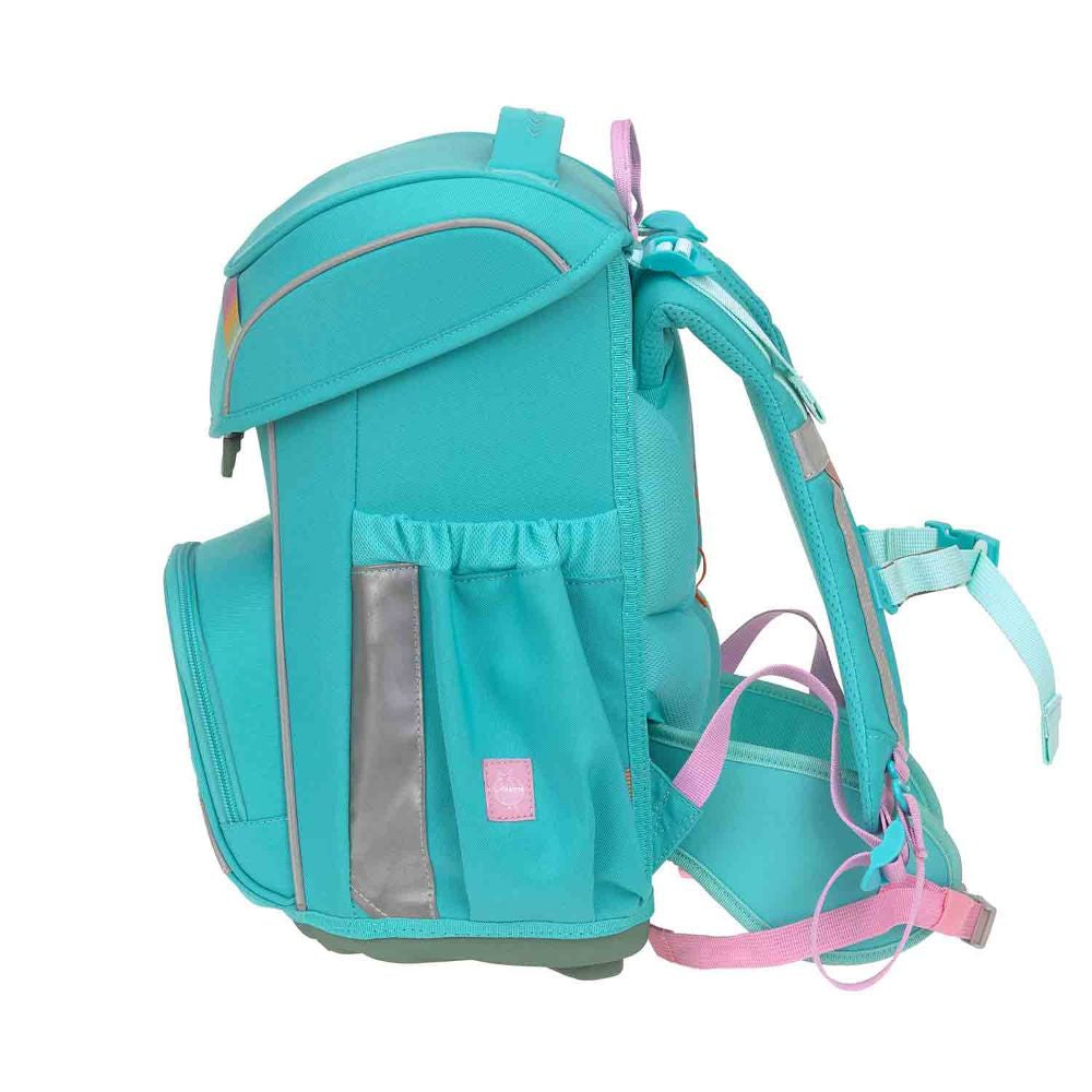 Lässig Slim Unique Turquoise Schulranzen Set 7tlg.