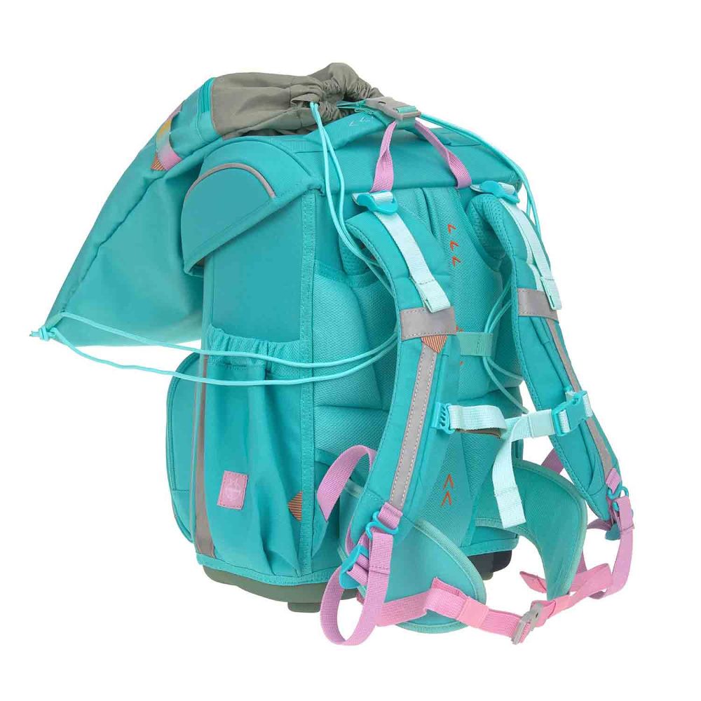 Lässig Slim Unique Turquoise Schulranzen Set 7tlg.
