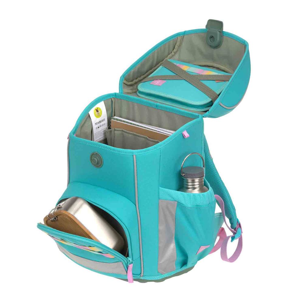 Lässig Slim Unique Turquoise Schulranzen Set 7tlg.