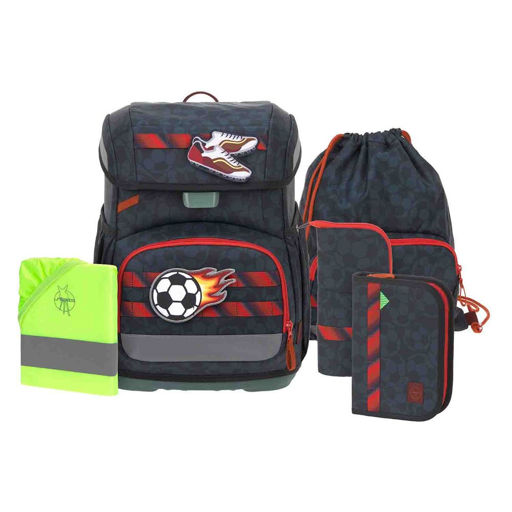 Lässig Light Unique Football Deep Blue Schulranzen Set 6tlg.