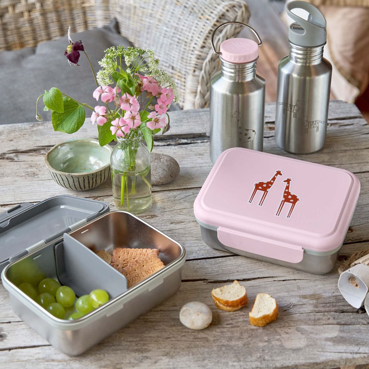 Lässig Adventure Safari Giraffe Edelstahl Brotdose