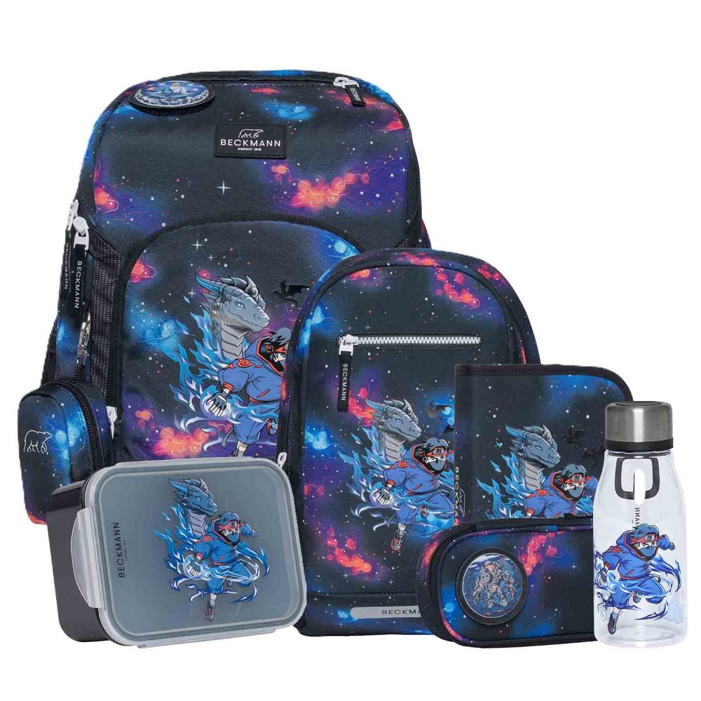 Beckmann Active Air FLX Ninja Elements Schulrucksack Set 8tlg.
