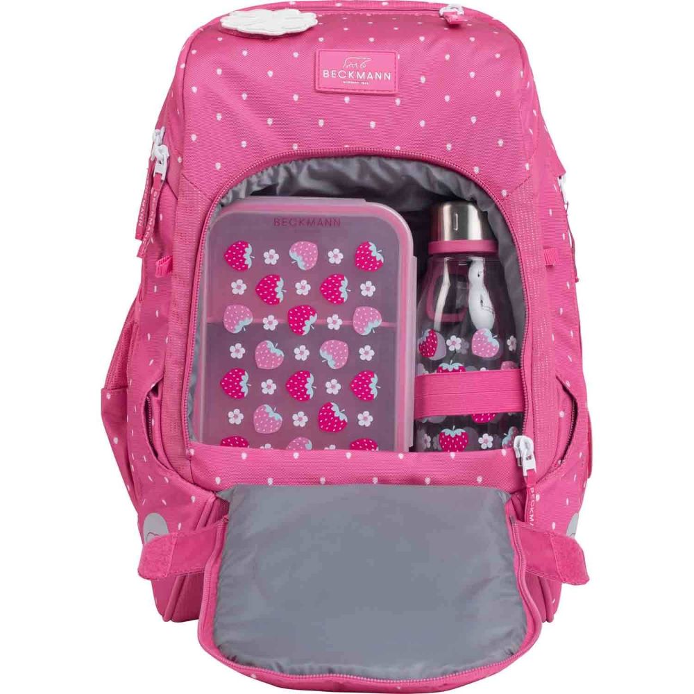 Beckmann Active Air FLX Strawberry Schulrucksack Set 8tlg.