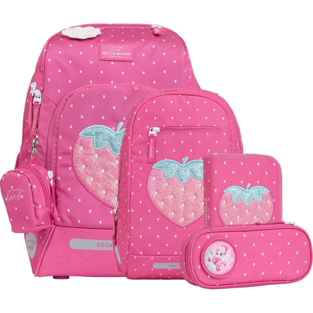 Beckmann Active Air FLX Strawberry Schulrucksack Set 6tlg.