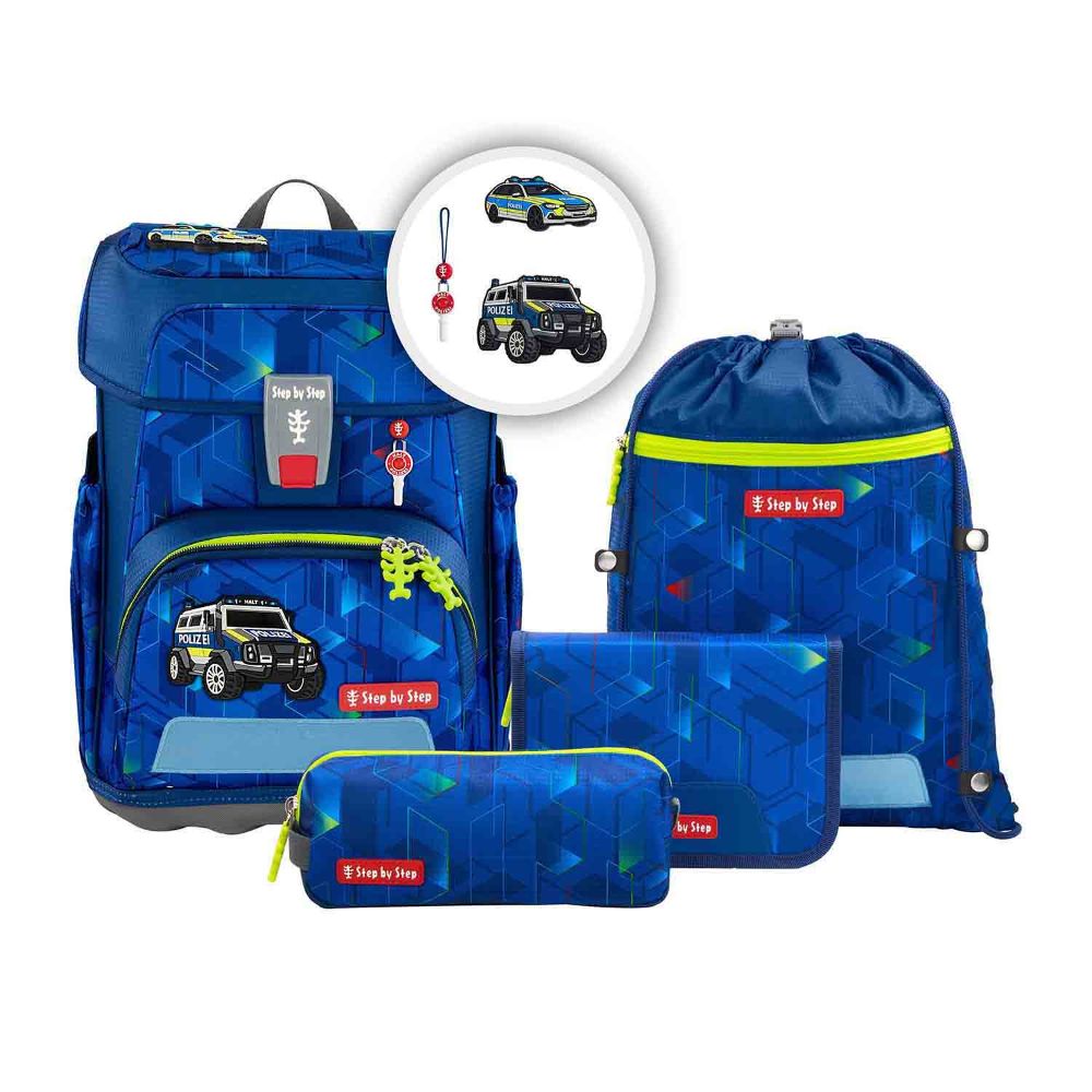 Step by Step Cloud Police Truck Charly Schulranzen Set 5tlg.