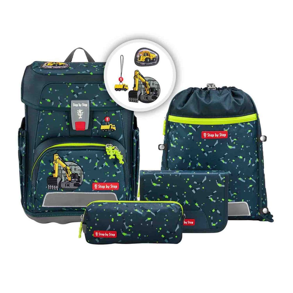 aufbewahrung schulranzen Step by Step Cloud Bagger Rocco Schulranzen Set 5tlg