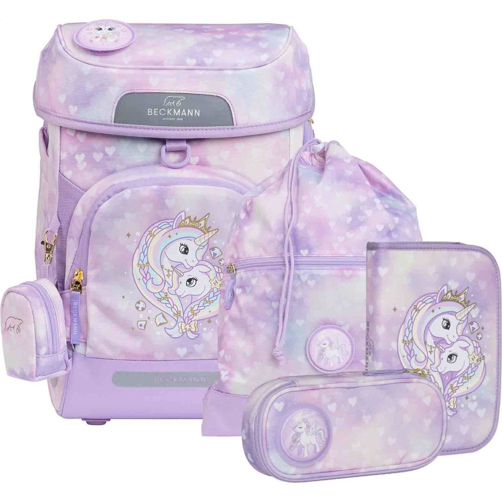 Beckmann Plus Air Unicorn Princess Purple Schulranzen Set 6tlg.