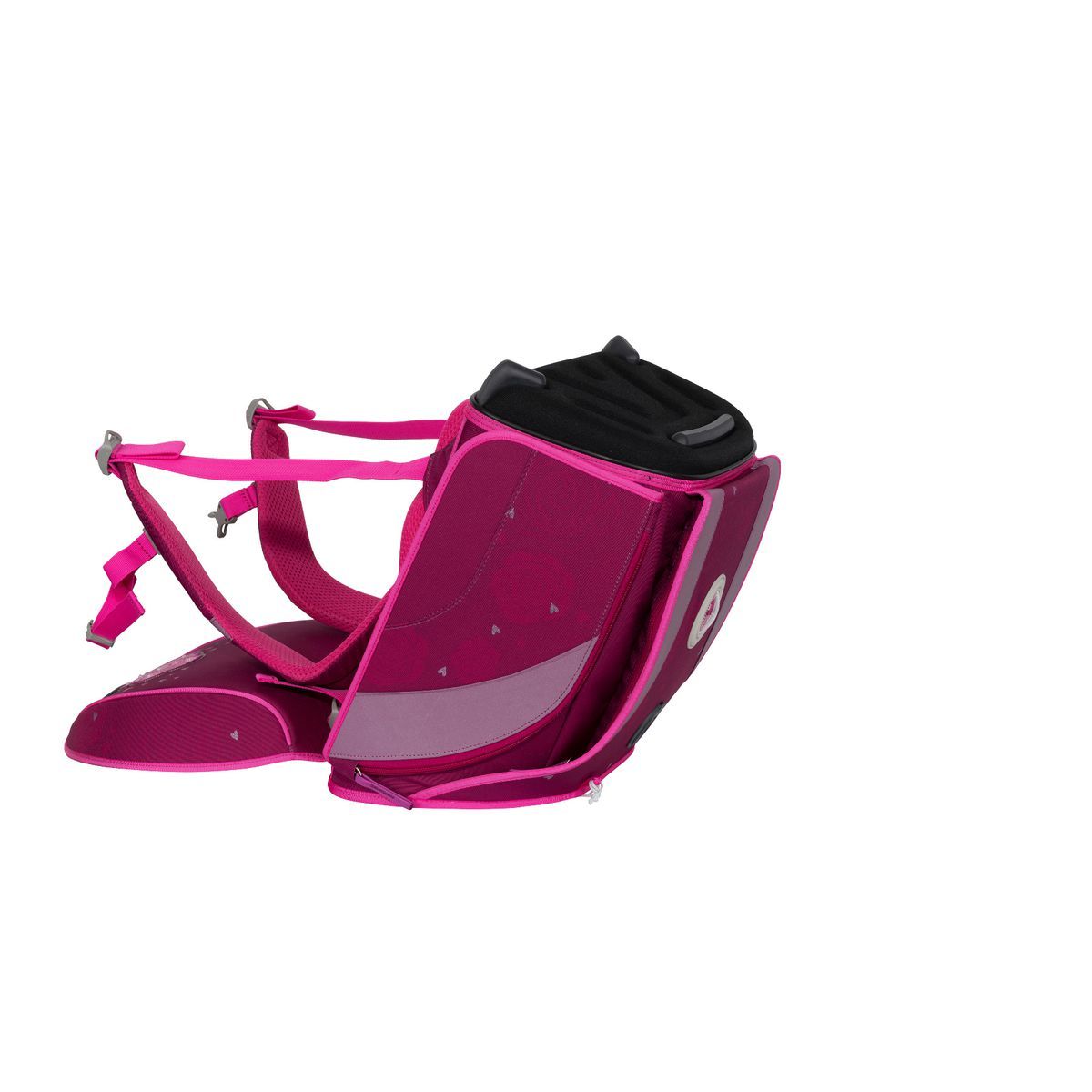 DerDieDas ErgoFlex MAX Exklusiv LED Glitter Rose Schulranzen Set 5tlg.