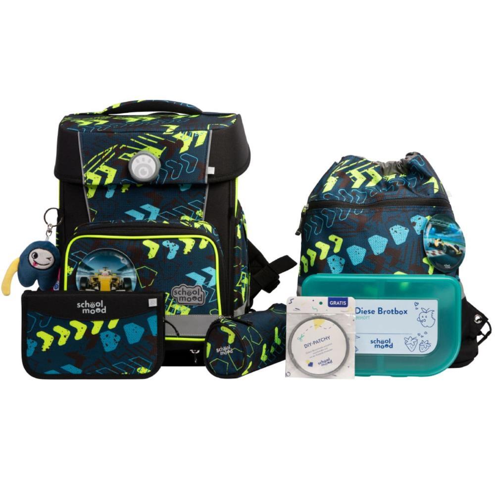 School Mood Champion Pro Elias Rennwagen Schulranzen Set 7tlg.