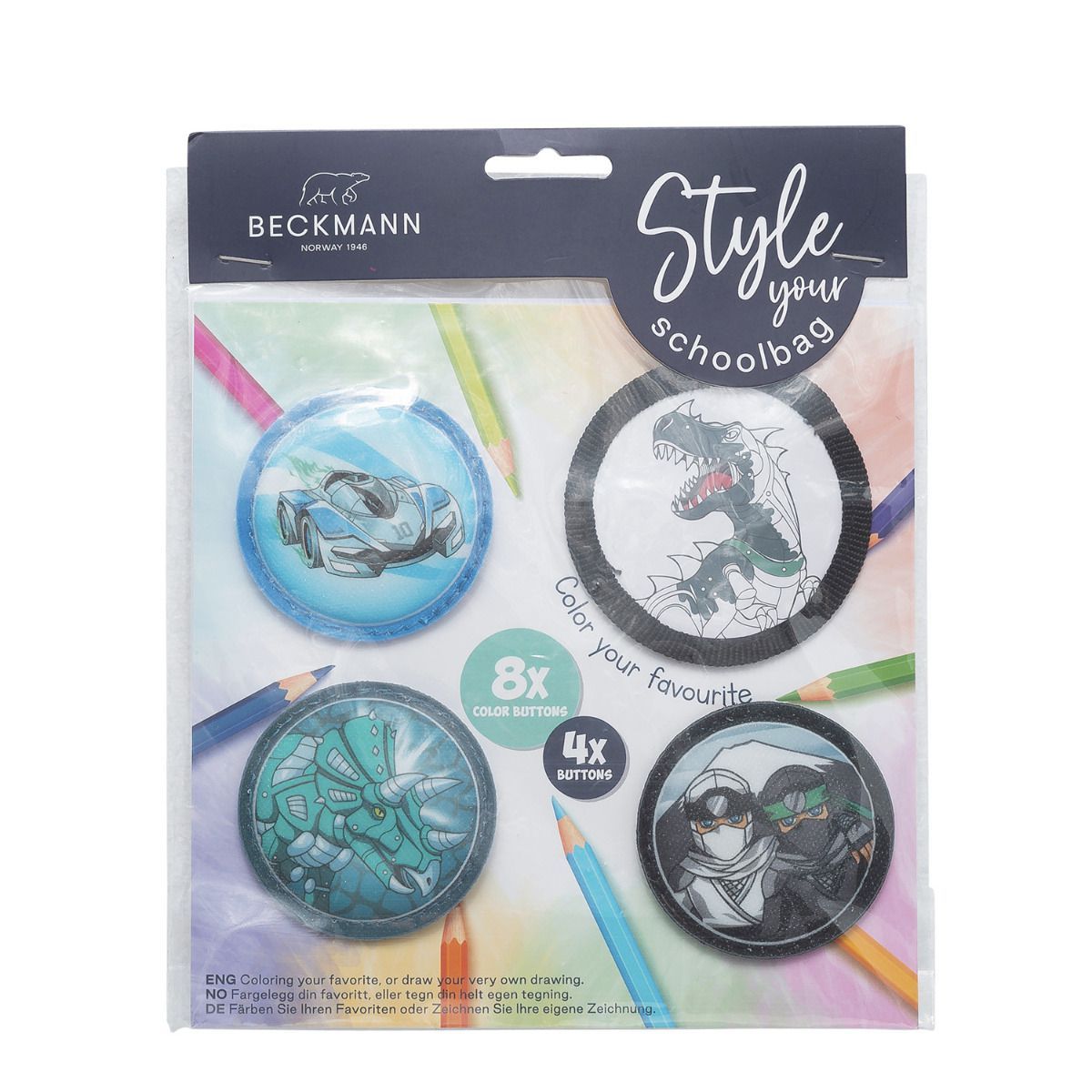 Beckmann Button Paket Black