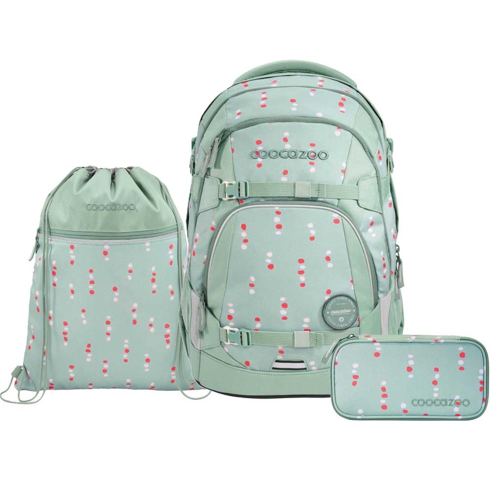Coocazoo Mate Dancing Dots Schulrucksack Set 3tlg.
