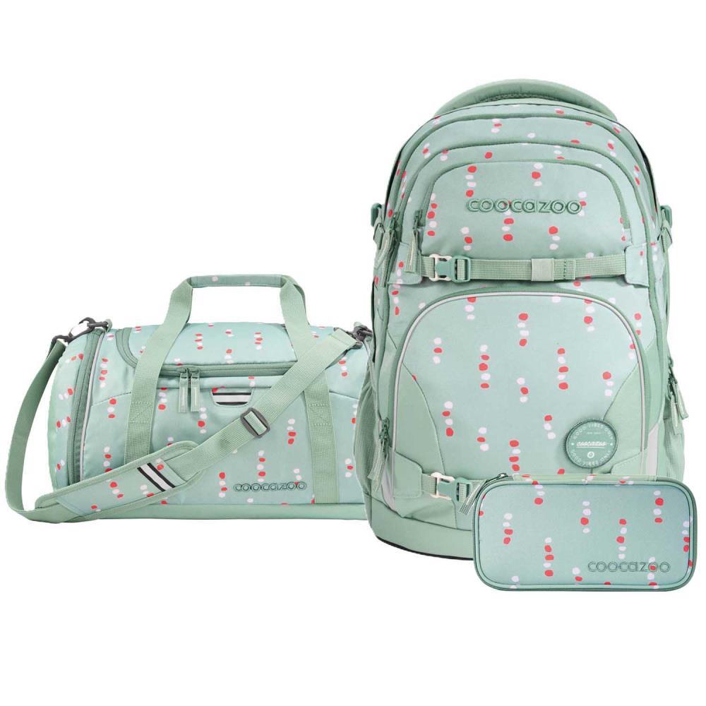 Coocazoo Porter Dancing Dots Schulrucksack Set 3tlg.