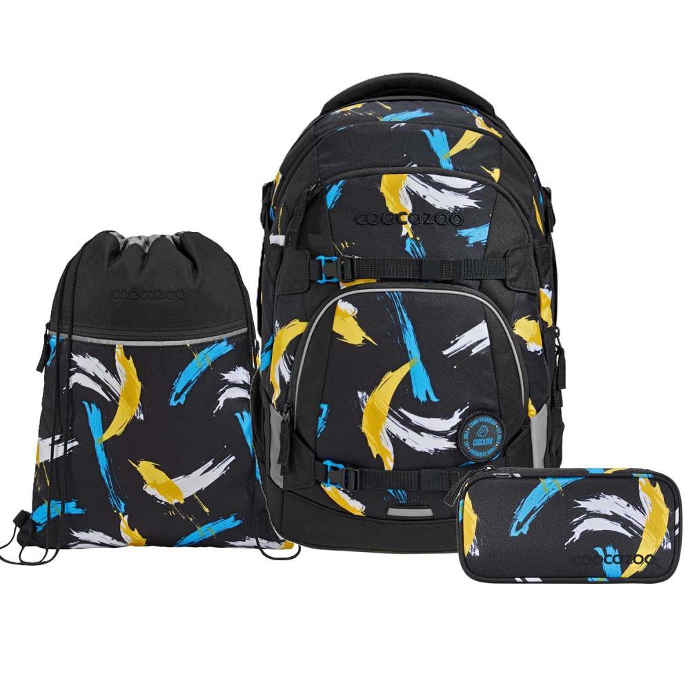 Coocazoo Mate Crazy Artnight Schulrucksack Set 3tlg.