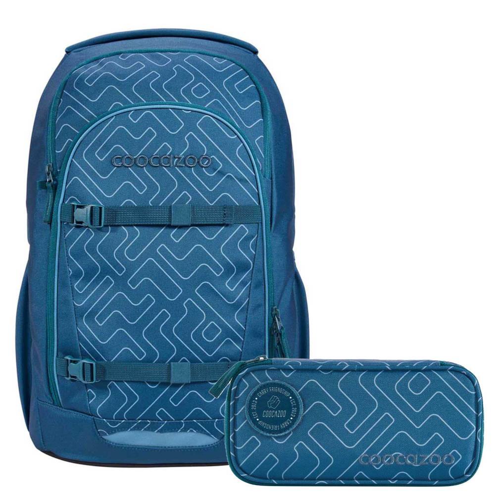 Coocazoo Every Blue Maze Schulrucksack Set 2tlg.