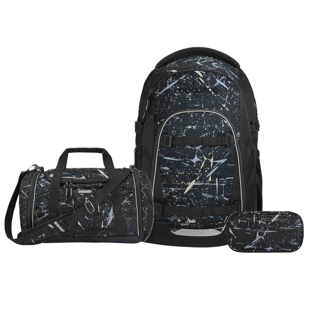 Coocazoo Mate Reflective Splash Schulrucksack Set 3tlg.