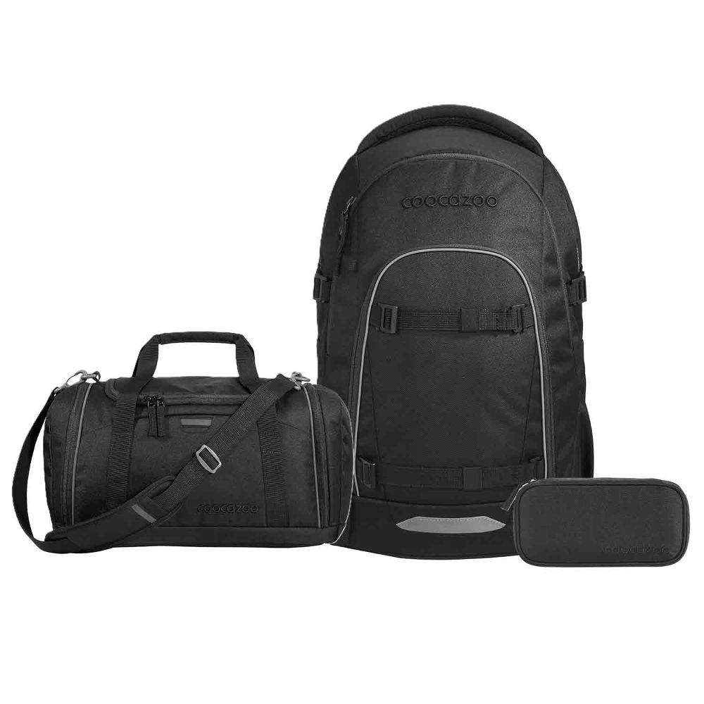 Coocazoo Mate Black Coal Schulrucksack Set 3tlg.
