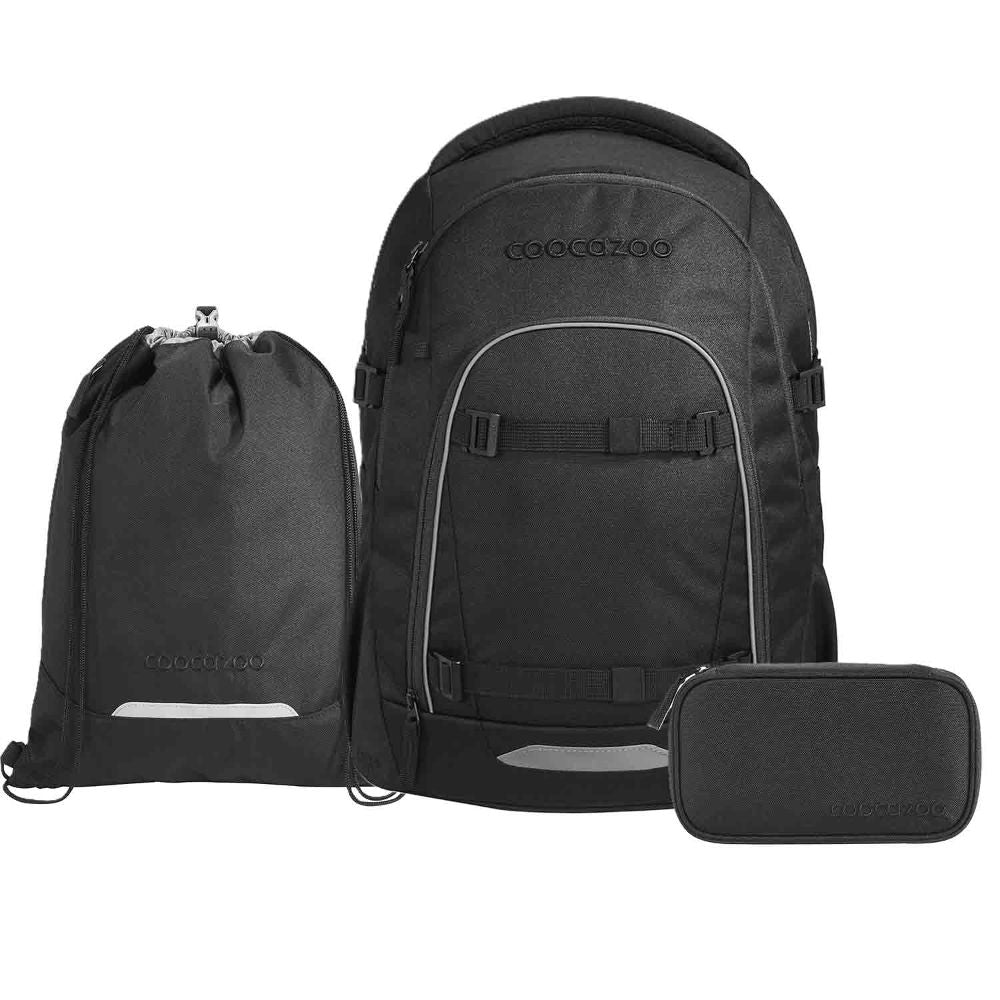 Coocazoo Mate Black Coal Schulrucksack Set 3tlg.