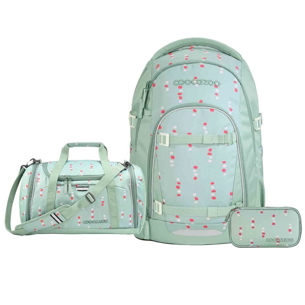 Coocazoo Mate Dancing Dots Schulrucksack Set 3tlg.