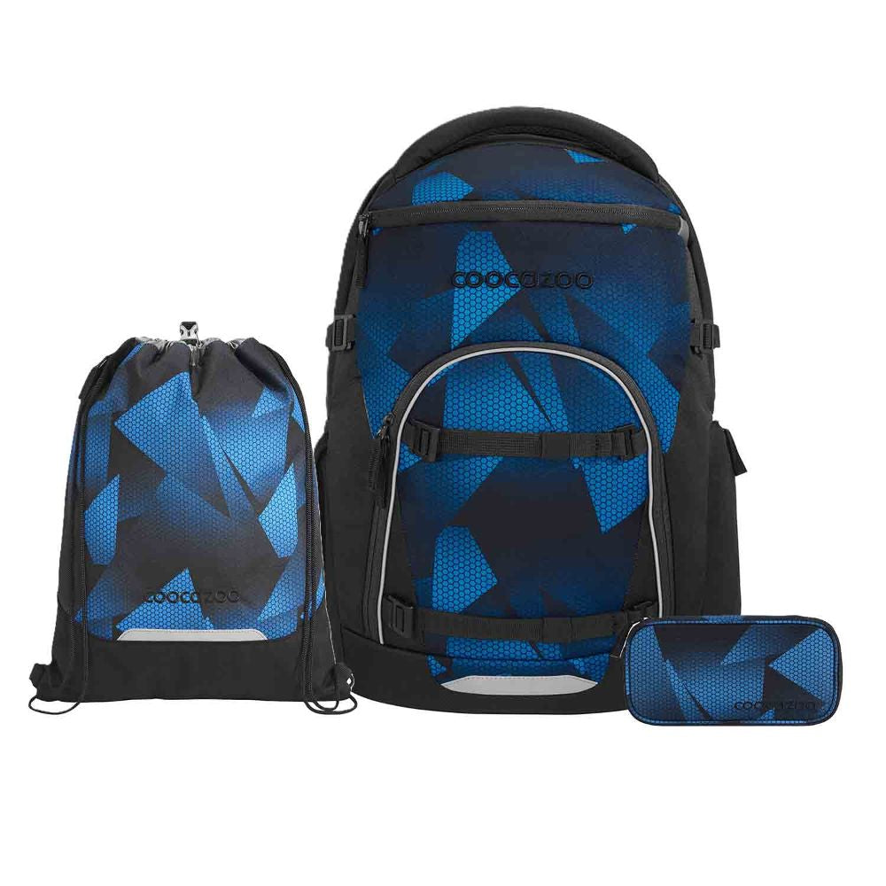 Coocazoo Byte Electric Ice Schulrucksack Set 3tlg.