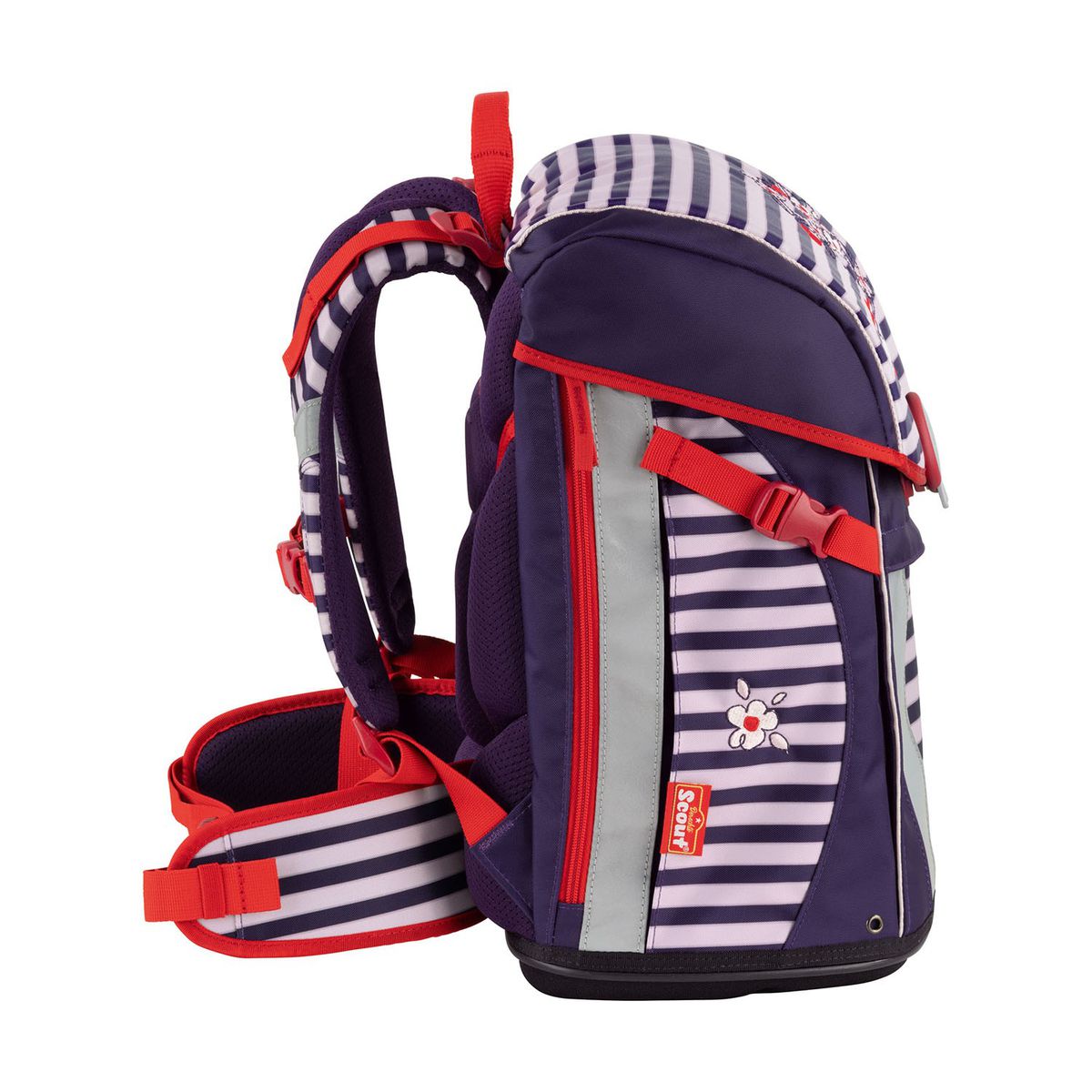 Scout Sunny Happy Stripes Schulrucksack Set 4tlg.
