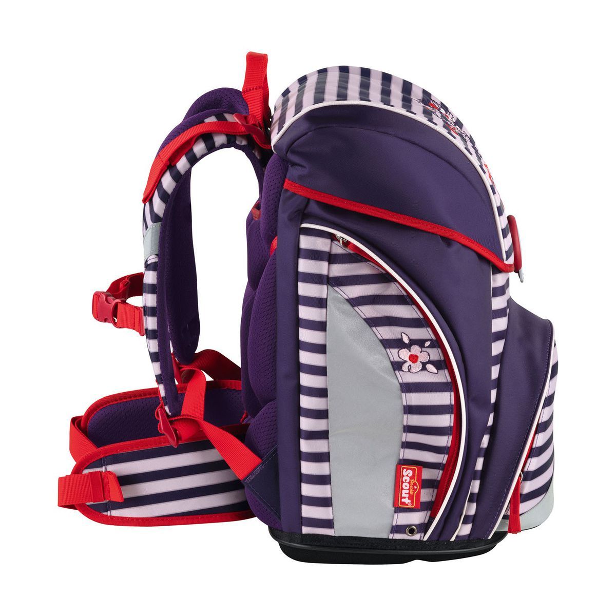Scout Alpha Happy Stripes Schulrucksack Set 4tlg.