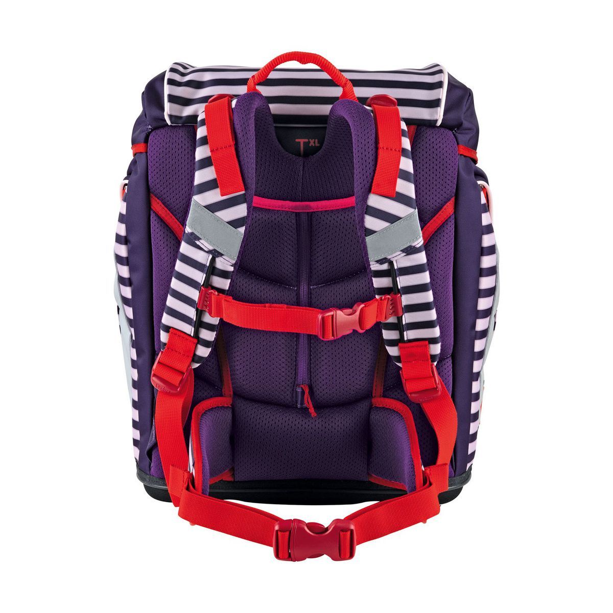 Scout Alpha Happy Stripes Schulrucksack Set 4tlg.