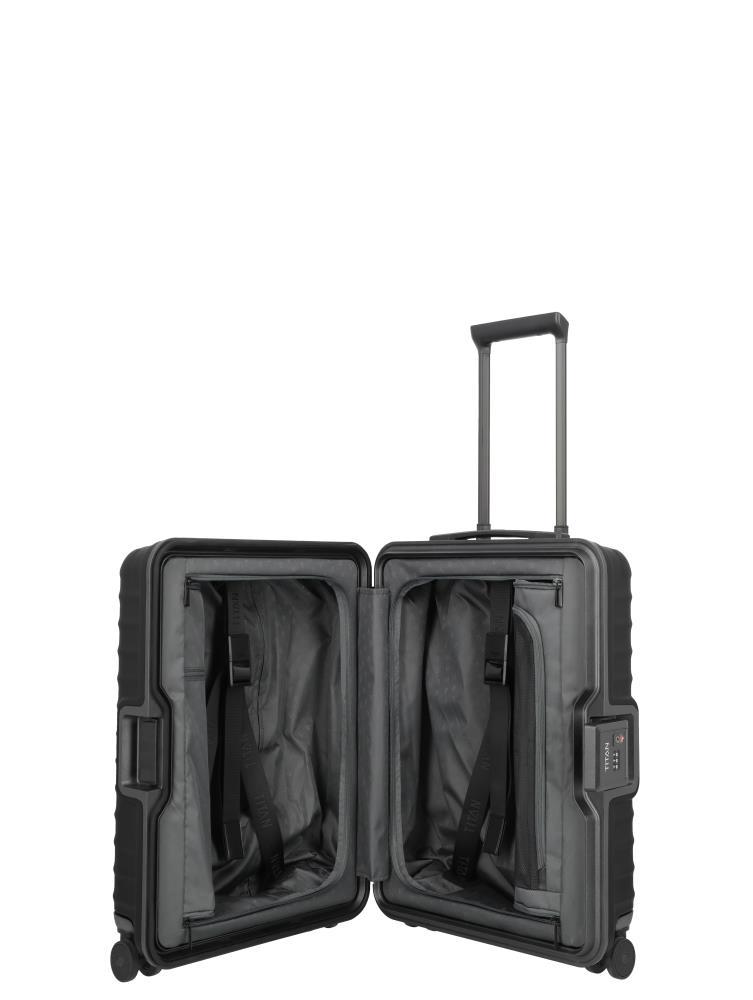 Titan Overseas Nightshade Black 4 Doppelrollen Trolley S20 55 cm