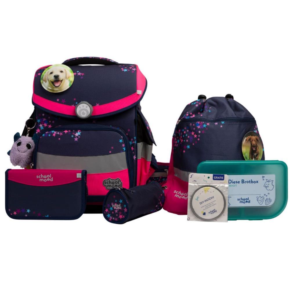 School Mood Timeless Pro Leni Hund Schulranzen Set 7tlg.